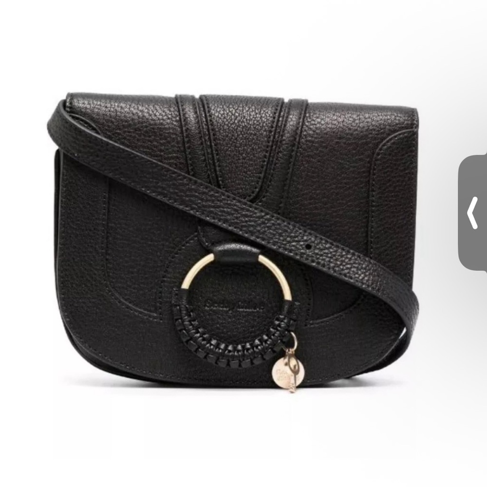 See By Chloe Black Crossbody Bag with Gold Accents